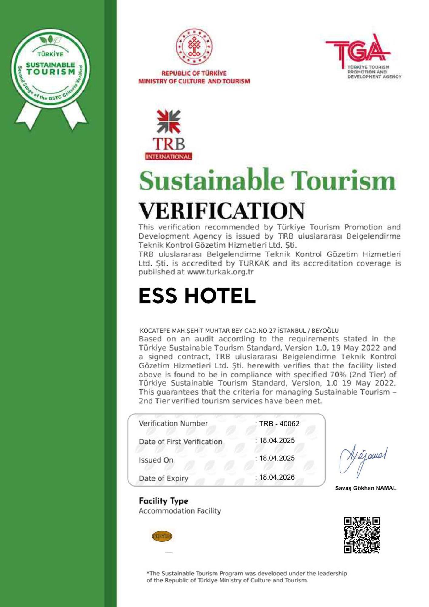 Ess Hotel Istambul Exterior foto